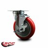 Service Caster Regency 600CASTERPC4 Replacement Caster with Brake REG-SCC-20S514-PPUB-RED-TLB-TPU1